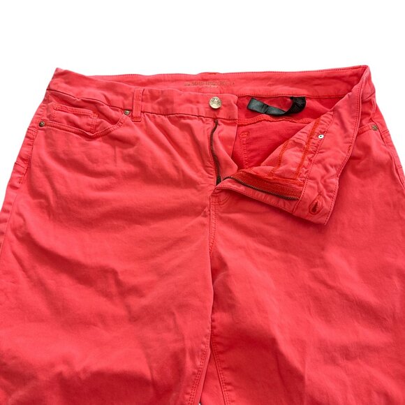 Chico's Crop Pants Size 3 XL Petite Pink So Lifting Capri Summer Bright Color - Picture 7 of 13